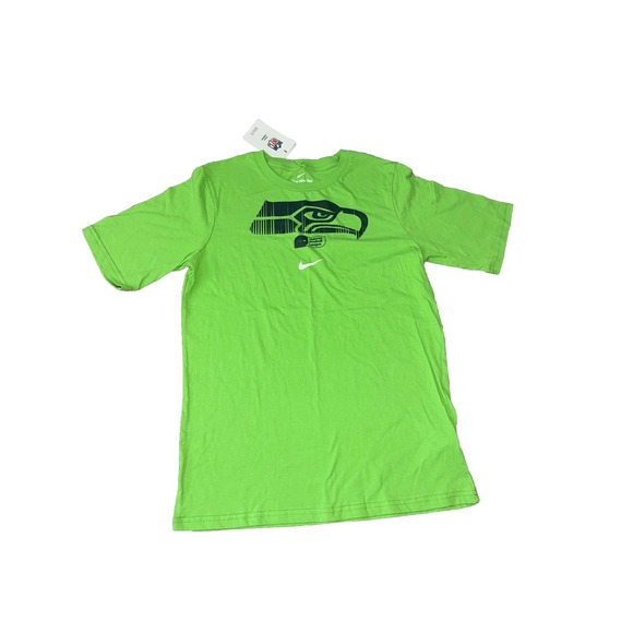 NFL‎ Seattle Seahawks Youth XL Nike Tee Short Sleeve Lime Green NWT - Picture 1 of 4
